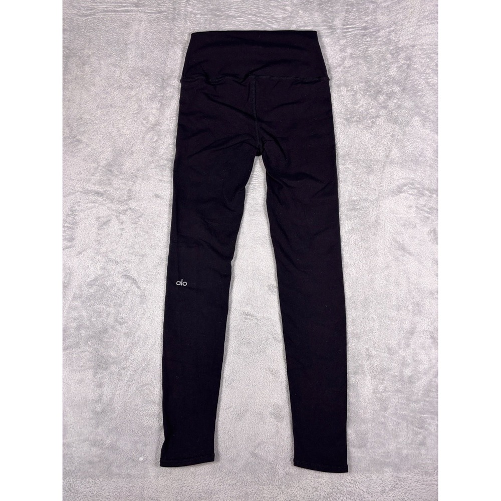 Alo Leggings Airbrush High-Waist Legging Womens S Black Moisture Wicking Stretch